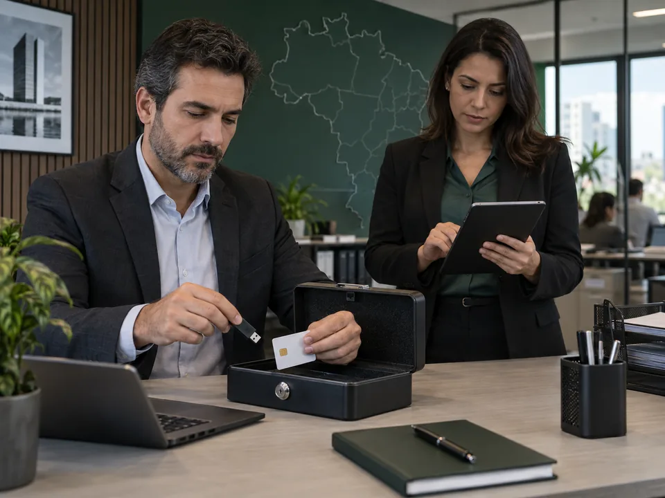 Responsáveis controlam a guarda de token e cartão vinculados ao e-CNPJ A3 da empresa.